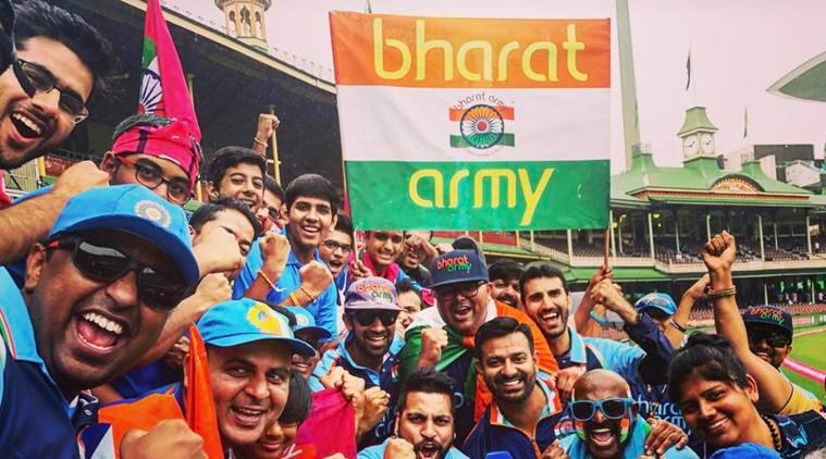 The Bharat Army in the stadium