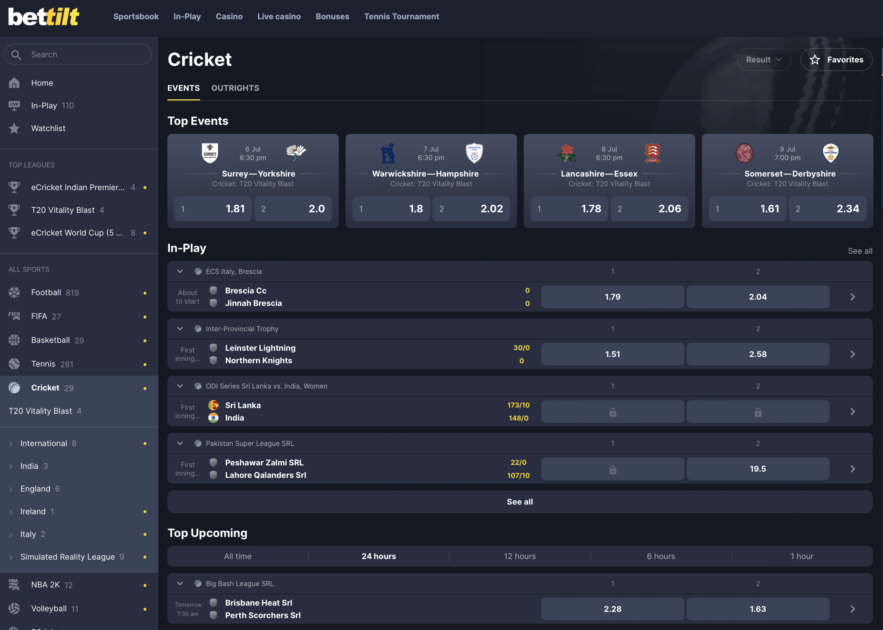 bettilt betting on cricket website